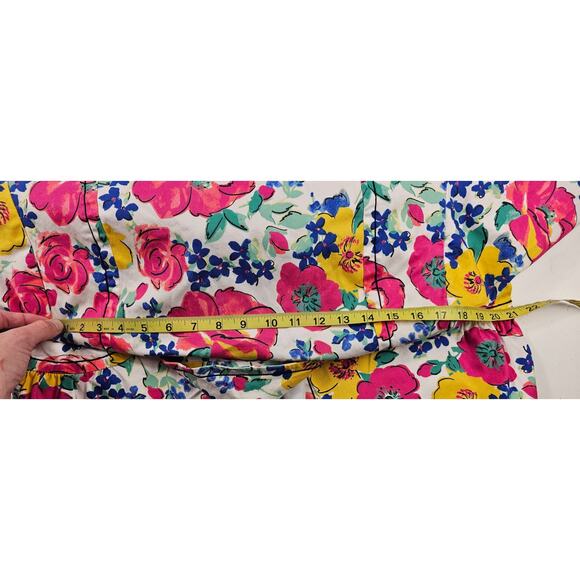 Investments II Jacket Pink Blue Multi Floral Collared Buttons Pockets Lined 22W# - Picture 6 of 7